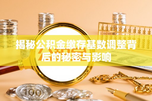 蒙阴揭秘公积金缴存基数调整背后的秘密与影响