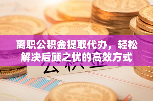 蒙阴离职公积金提取代办，轻松解决后顾之忧的高效方式