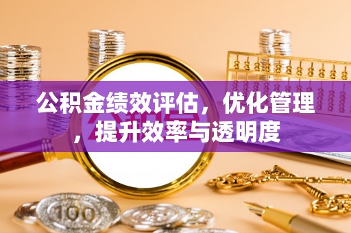 蒙阴公积金绩效评估，优化管理，提升效率与透明度