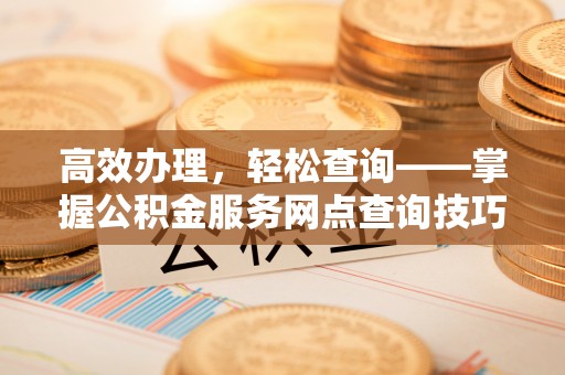 蒙阴高效办理，轻松查询——掌握公积金服务网点查询技巧