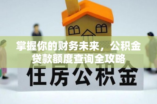 蒙阴掌握你的财务未来，公积金贷款额度查询全攻略
