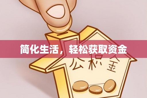 蒙阴简化生活，轻松获取资金